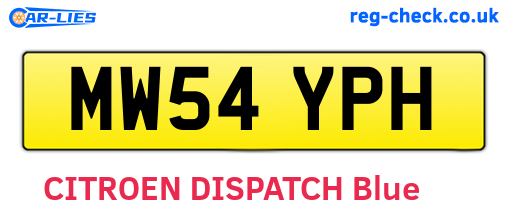 MW54YPH are the vehicle registration plates.