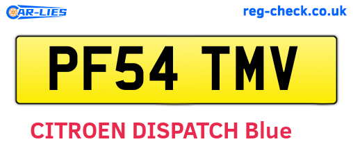 PF54TMV are the vehicle registration plates.