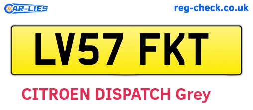 LV57FKT are the vehicle registration plates.