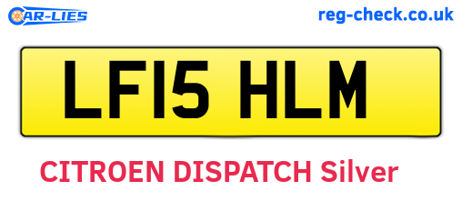 LF15HLM are the vehicle registration plates.