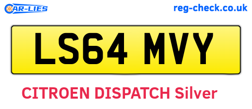 LS64MVY are the vehicle registration plates.