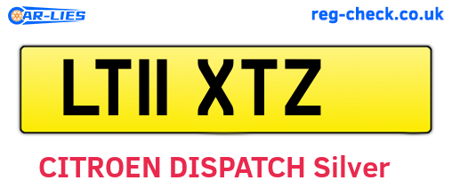 LT11XTZ are the vehicle registration plates.
