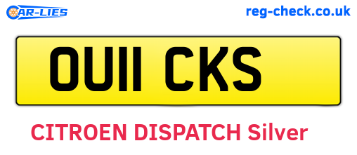 OU11CKS are the vehicle registration plates.