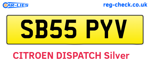 SB55PYV are the vehicle registration plates.