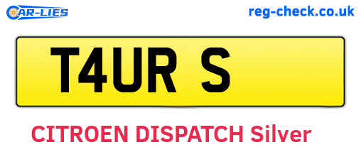 T4URS are the vehicle registration plates.