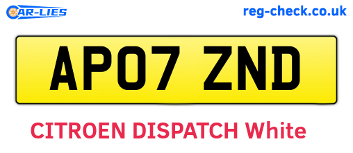 AP07ZND are the vehicle registration plates.