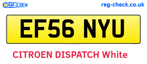 EF56NYU are the vehicle registration plates.