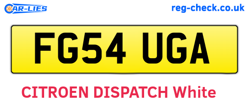 FG54UGA are the vehicle registration plates.