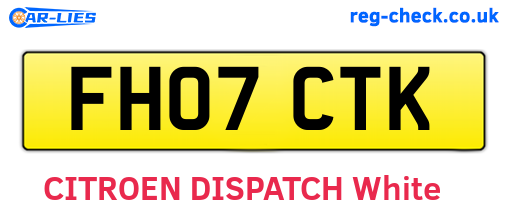 FH07CTK are the vehicle registration plates.