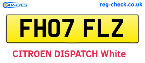 FH07FLZ are the vehicle registration plates.