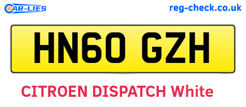 HN60GZH are the vehicle registration plates.