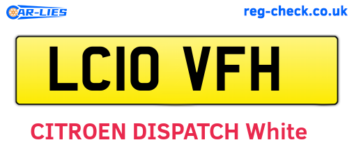 LC10VFH are the vehicle registration plates.