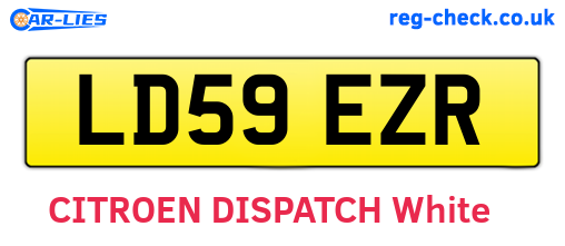 LD59EZR are the vehicle registration plates.