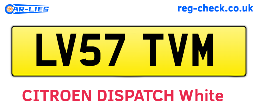 LV57TVM are the vehicle registration plates.