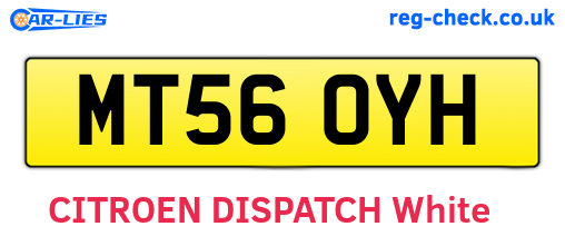 MT56OYH are the vehicle registration plates.
