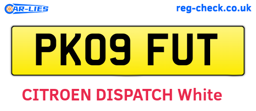 PK09FUT are the vehicle registration plates.