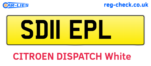 SD11EPL are the vehicle registration plates.