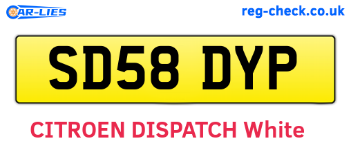 SD58DYP are the vehicle registration plates.