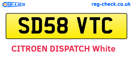 SD58VTC are the vehicle registration plates.
