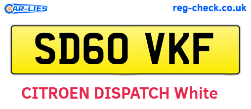 SD60VKF are the vehicle registration plates.