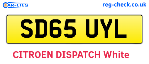 SD65UYL are the vehicle registration plates.