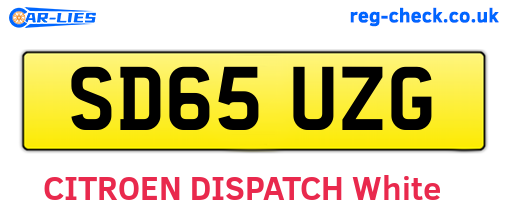 SD65UZG are the vehicle registration plates.