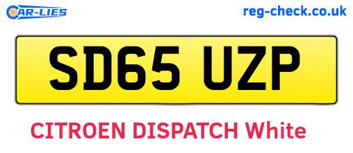 SD65UZP are the vehicle registration plates.
