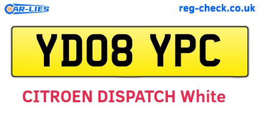 YD08YPC are the vehicle registration plates.