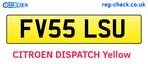 FV55LSU are the vehicle registration plates.