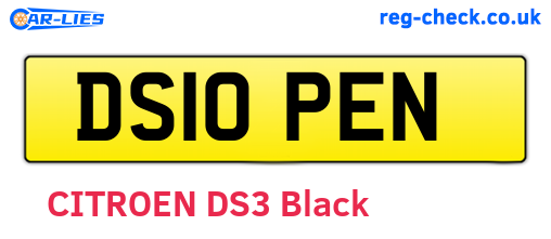 DS10PEN are the vehicle registration plates.