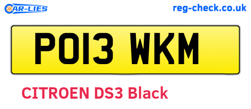 PO13WKM are the vehicle registration plates.