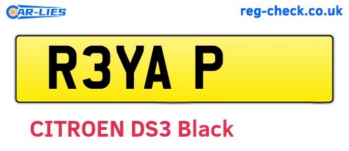 R3YAP are the vehicle registration plates.