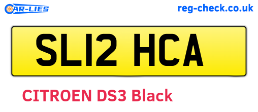 SL12HCA are the vehicle registration plates.