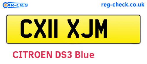 CX11XJM are the vehicle registration plates.