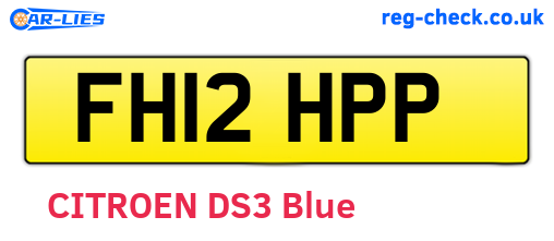 FH12HPP are the vehicle registration plates.