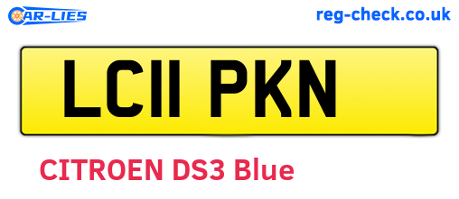 LC11PKN are the vehicle registration plates.