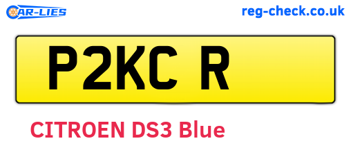 P2KCR are the vehicle registration plates.