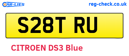 S28TRU are the vehicle registration plates.