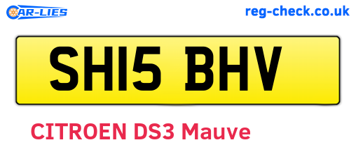 SH15BHV are the vehicle registration plates.