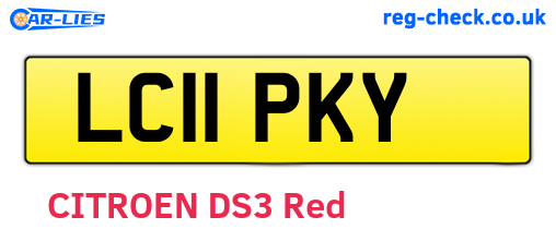 LC11PKY are the vehicle registration plates.