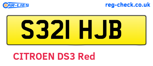 S321HJB are the vehicle registration plates.