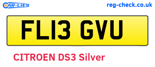 FL13GVU are the vehicle registration plates.