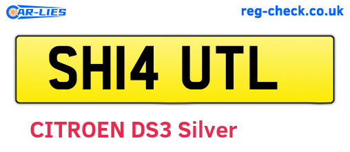 SH14UTL are the vehicle registration plates.