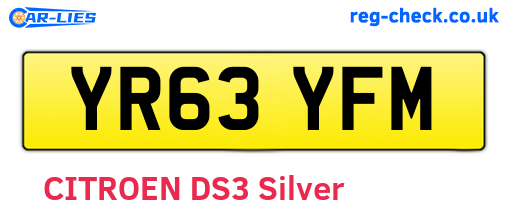 YR63YFM are the vehicle registration plates.