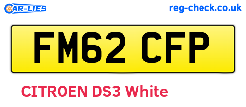 FM62CFP are the vehicle registration plates.