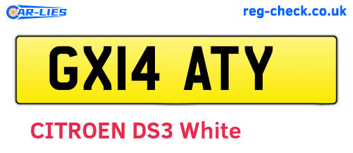 GX14ATY are the vehicle registration plates.