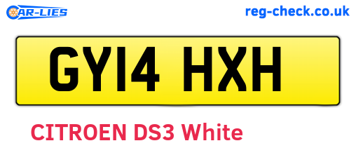 GY14HXH are the vehicle registration plates.