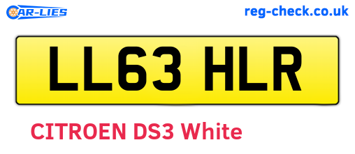 LL63HLR are the vehicle registration plates.