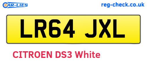 LR64JXL are the vehicle registration plates.