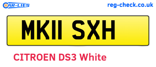 MK11SXH are the vehicle registration plates.